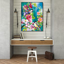 Painting By Numbers DIY Birds Flowers Canvas Oil Art Picture Home Room Decor Kit