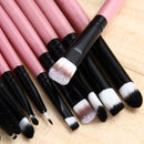 15pcs Eye Shadow Makeup Brush Set Eyes Make Up Eyebrow Brushes?Pink Black? Newly