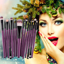 15Pcs Makup Brushes Tool Set Eyeshadow Eye Brush Kits?Purple Black?