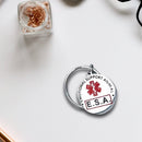Emotional Support ESA Stainless Steel Animal Dog ID Tag Pet Necklace Collar