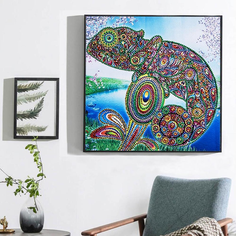 5D DIY Special Shaped Diamond Painting Cross Stitch Kit (D1021 Animal) Newly