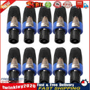 10x 4 Pole Audio Speaker Plugs Twist Lock Connectors for Neutrik NL4FC Newly
