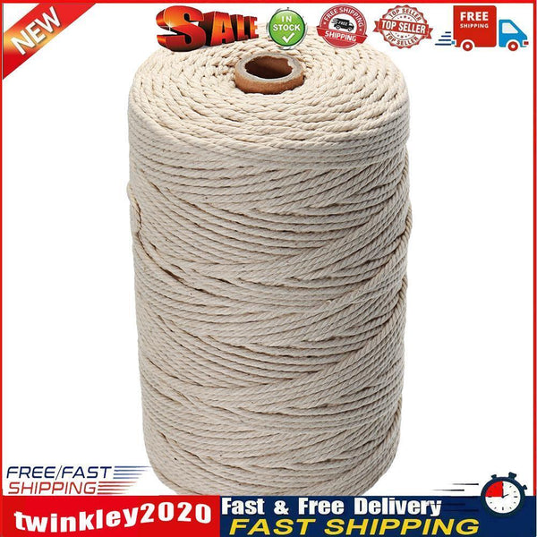 1 Roll Macrame Rope Twisted String Cotton Cord for DIY Handmade (5mmx100m) Newly