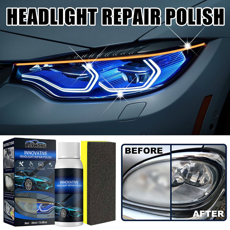 Headlight Repair Polish for Car Headlamp Repair Fluid Liquid Kit Renewal Po