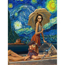 Starry Sky DIY Diamond Painting Kits Full Round Drill Wall Decor 30x40cm (A23