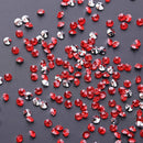500pcs Glitter Shimmer Sharp Tip Nail Art Rhinestones Manicure Charm (Red)