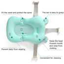 Cartoon Portable Soft Baby Shower Bath Pad Mat Adjustable Bath Rack (Blue) Newly