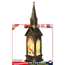Christmas Lantern Wind Lights Fireplace Plastic Desk Night Light (Santa) Newly