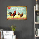Retro Letter Chicken Metal Plate Painting for Bar Pub Tin Plaques Wall Sign