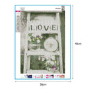 5D DIY Full Drill Diamond Painting LOVE Cross Stitch Embroidery Craft Rhinestone