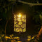 LED Solar Lantern Light Outdoor Waterproof Hollow Leaf Projection Lamp (A) Newly