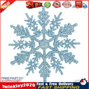 24pcs Snowflakes Xmas Tree Decor Plastic Glitter Snow Flake(Light Blue) Newly