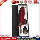 Retro Calligraphy Feather Dip Pen with 2 Nib Set Writing Gift Box (Red) Newly