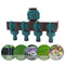 4 Way Pants Splitters Drip Garden Irrigation 1/2 3/4 inch Water Pipe Connector