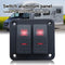 Marine Boat 2-Speed Dual LED Switch Panel Truck Car Waterproof 5P Rocker Switch