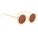 Summer Kids Girl Boy Sunglasses Children Round Sun Glasses UV400 (Beige) Newly