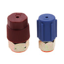 Retrofit 7/16 to 3/8 Conversion Adapter R12 to R134a High/Low AC Fitting
