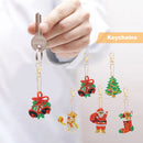 5x Xmas Snowman DIY Full Special Shape Drill Diamond Painting Keychain Kit