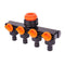 Plastic 4 Valve Way Branch Controller Garden Hose Pipe Splitter Drip