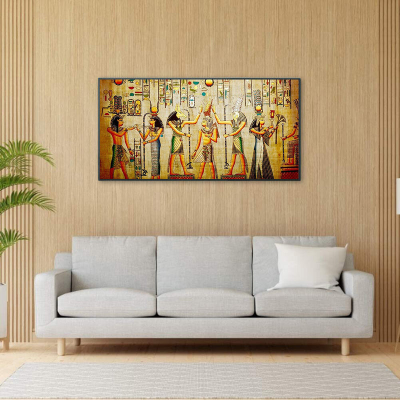 Egyptian Frescoes Oil Paint By Numbers Kits DIY Handpainted on Canvas Craft