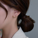 Four Claws Earrings Rhinestone Jewelry Fashion Appearance for Girls Daily Wea