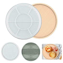 Crystal Epoxy Mold Round Fruit Dessert Storage Tray Handmade Silicone Mold W0B1