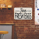 Fresh Eggs Retro Metal Plate Tin Sign for Bar Pub Club Cafe Wall Iron Painting