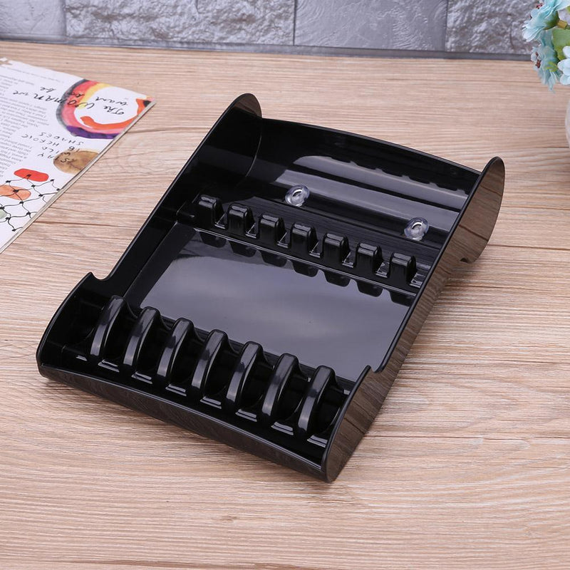 Salon Shears Rack Case Hair Scissor Holder Organizer Storage Tray (Black)