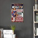 Tin Plate Wall Sign Retro Painting Letter Sexy Woman Metal Plate Poster for Bar