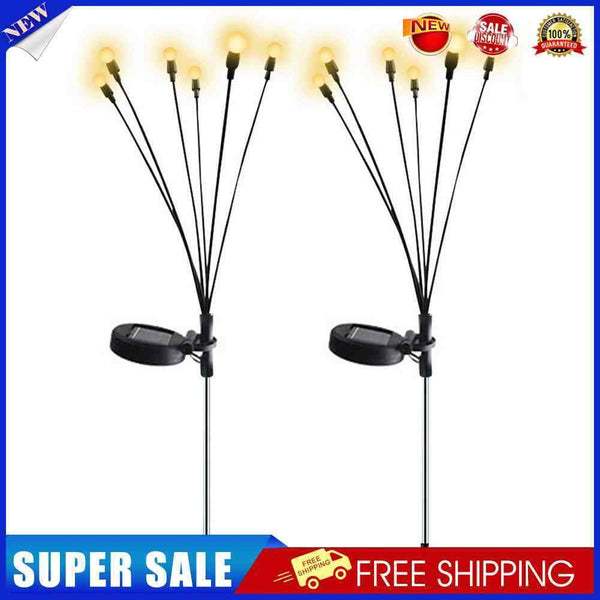 Creative Solar Lamp Convenient Use Yard Decor for Outdoor (Warm Light+6LED)