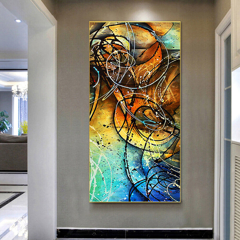 Abstract Line Oil Paint By Numbers Canvas DIY Picture Art Home Decoration Gif