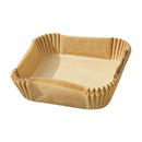 100pcs Air Fryer Liner Mat Wood Pulp Steamer Paper Oven Baking Mats (Brown)