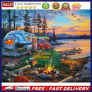 50x40cm Lake Scenery Frameless Picture Oil Paint By Numbers Hand Painted Pi