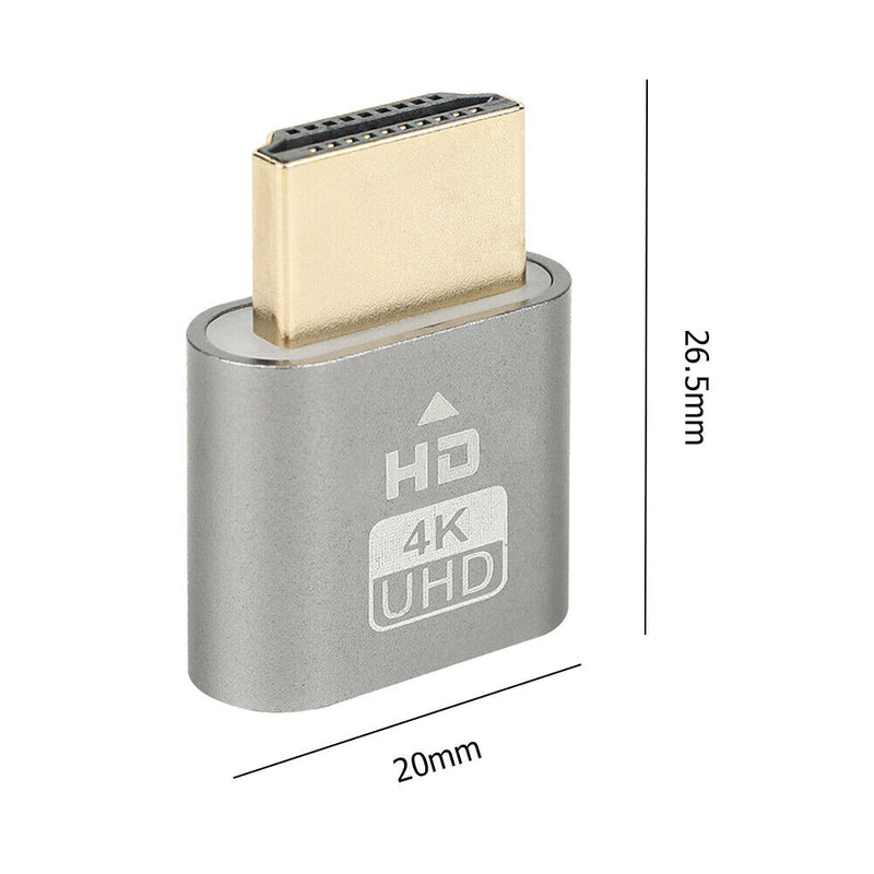 HDMI-compatible 4K DDC EDID Dummy Emulator Virtual Display for BTC Mining