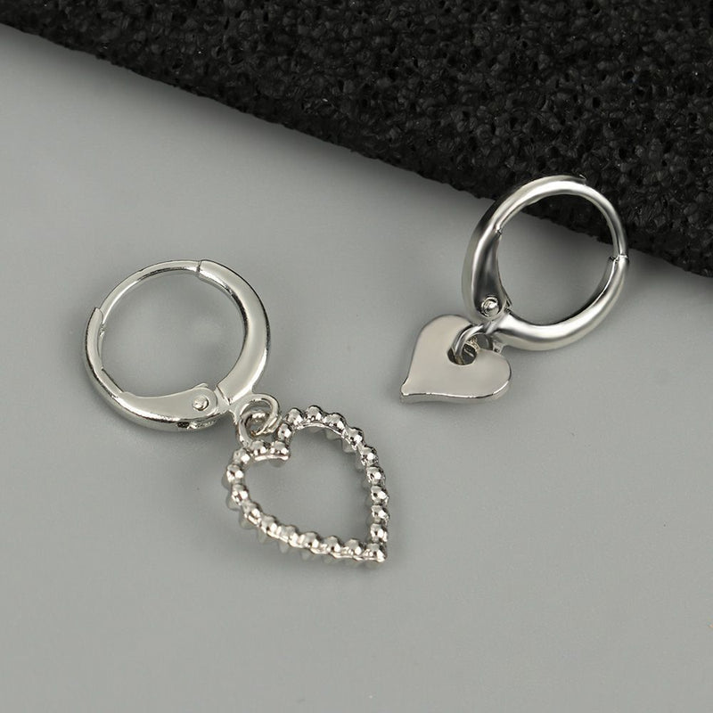 Drop Earrings Asymmetry Love Heart Earrings Irregular Earrings Jewelry