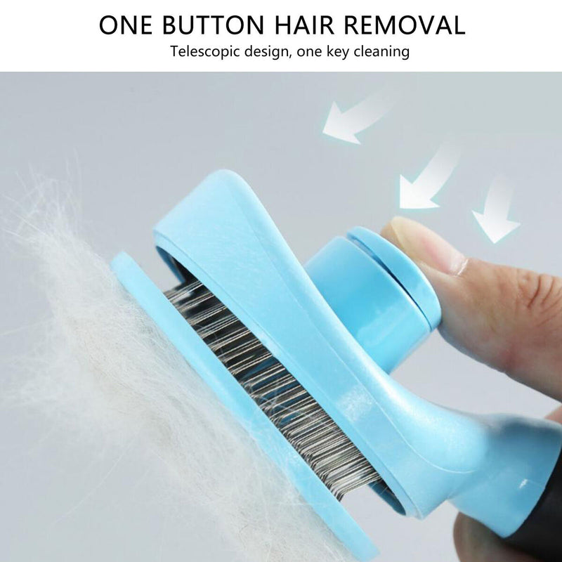 Cat Grooming Brush Self Cleaning Tangles Easily Removes Mats Slicker Brush