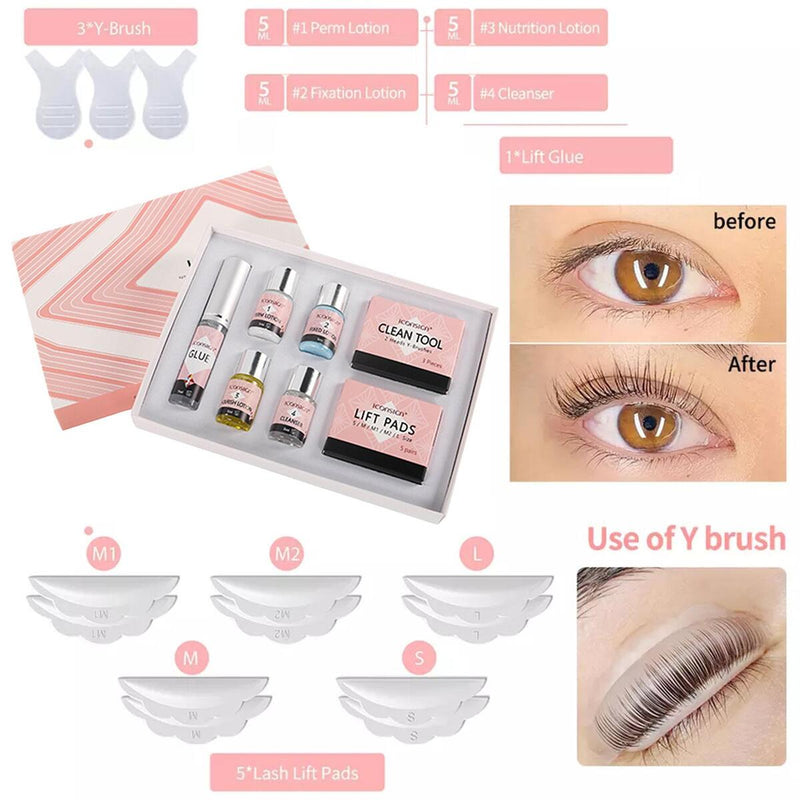 13PCS Lash Perm Lotion Neutralizer Glue Pads Eyelash Curling Perming kit-US#