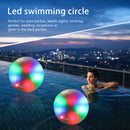 #A Inflatable Pool Float - LED Swimming Ring Glow in The Dark Luminous Pool Floa