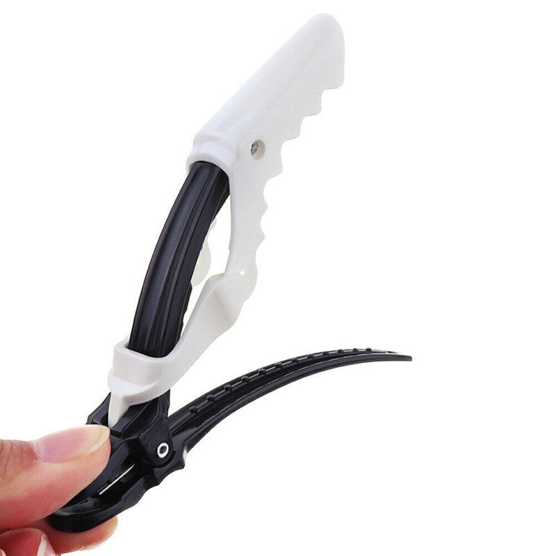 5pcs Sectioning Hair Clamps Alligator Clips Grips Hairpin (Black White) Newly