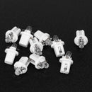 10pcs T5 B8.5D 5050 SMD LED Car Instrument Dashboard Light Bulbs (White)