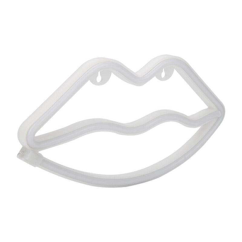 Lips Shaped Neon Lights Battery USB Dual Purpose Modeling Nightlight (Red) Newly