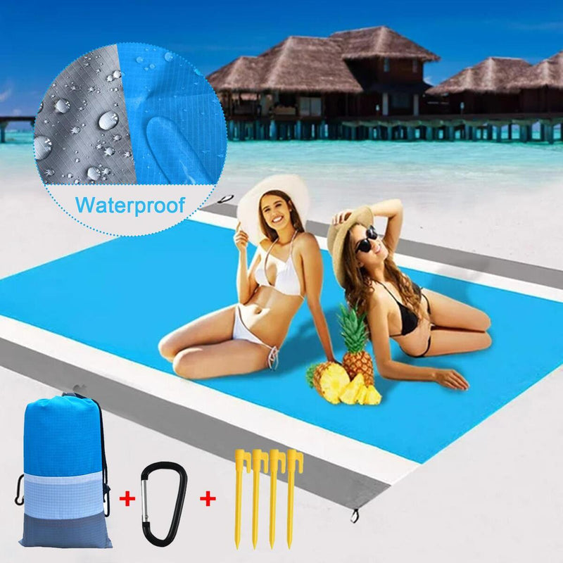 Beach Blanket Oversized Picnic Blankets Waterproof Lightweight Outdoor Mat!