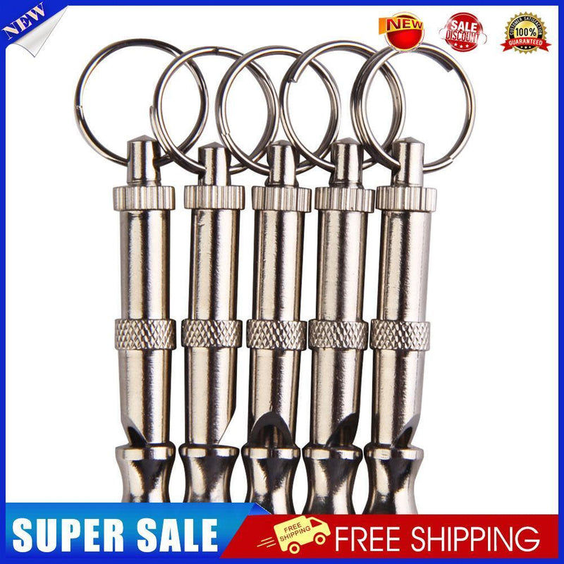 Pet Training Adjustable Ultrasonic Flute Dog Whistle Sound Keychain