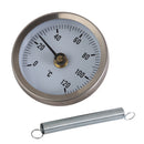 Pipe Thermometer Temperature Gauge w/ Clip-On Spring 0-120? 63mm Dial Dia