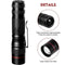 Zoom Flashlight Pen Clip Illuminated Flashlight Rechargeable USB Camping Lamp
