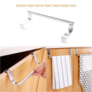 Stainless Steel Kitchen Bath Towel Holder Rack Door Storage Scarf Hanger