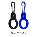 Silicone Kettle Buckle Outdoor Camp Water Bottle Holder Carabiner (Black)