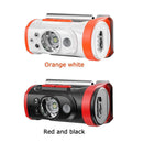 LED Headlamp Fishing Headlight Motion Sensor Camping Light (Orange White)