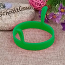 1pc Round Silicone Fried Egg Tool Pancake Mould Ring Poacher (Green)