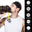 Women Men Elastic Headband Breathable Sweat Absorption Headdress (Black) Newly